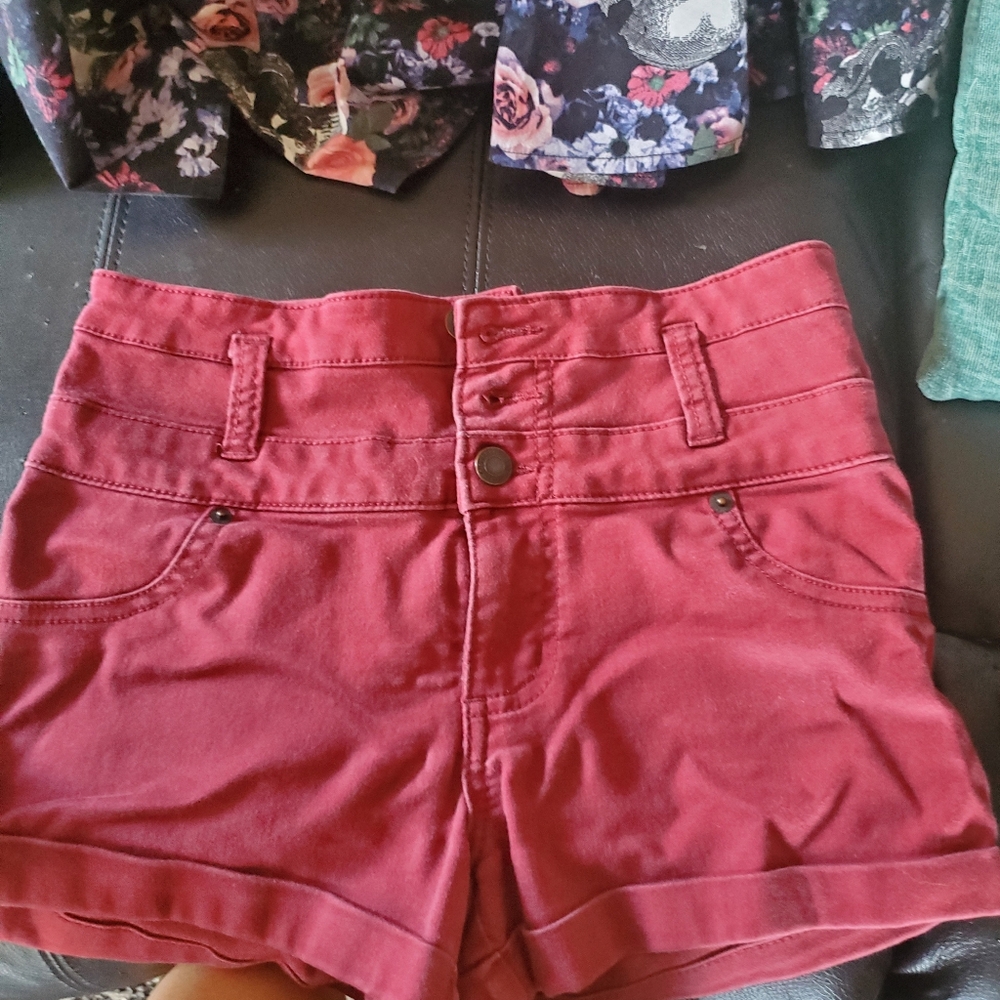Burgundy shorts